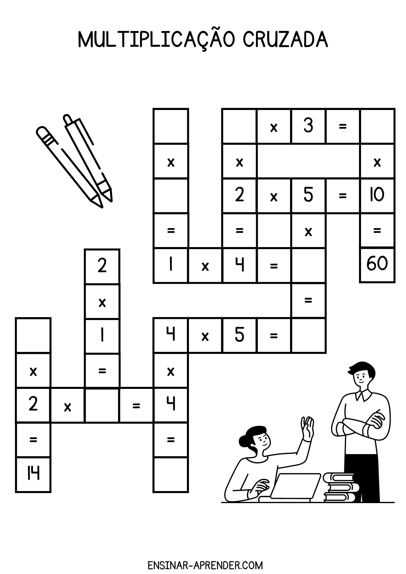 MULTIPLICAÇÃO CRUZADA ENSINAR APRENDER